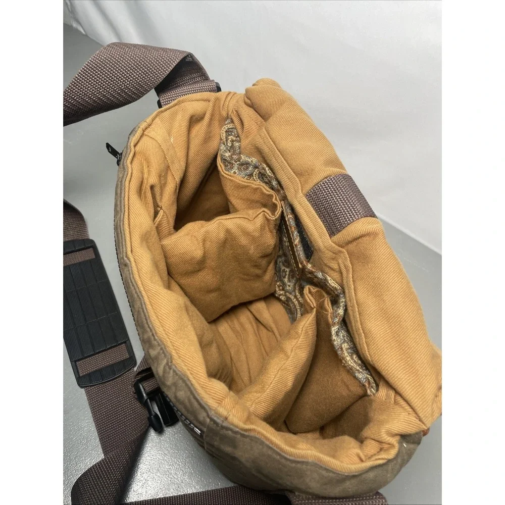 Porteen Gear  Leather Canvas Camera Bag Tapestry Messenger Bag Satchel